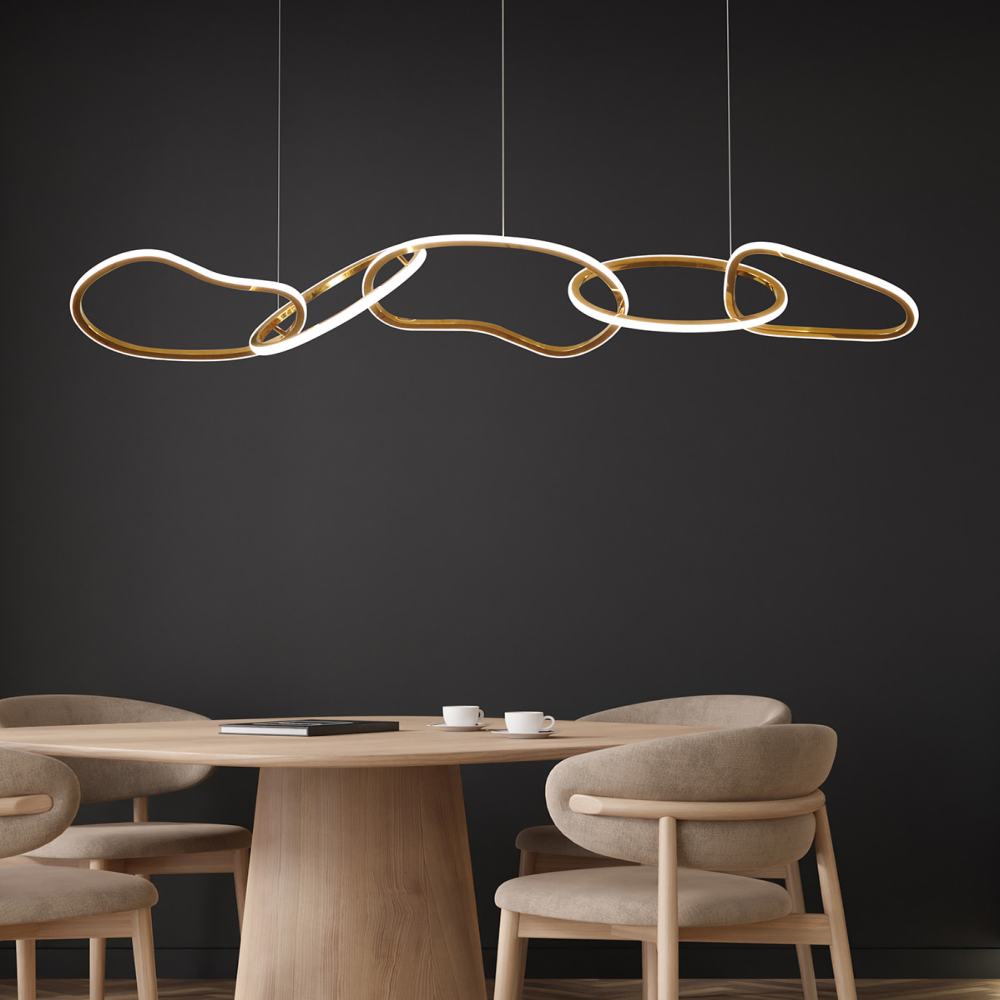 무료+당일발송/KS인증 6인용식탁등 LED 삼성칩 펜던트 주방 식탁등 골드