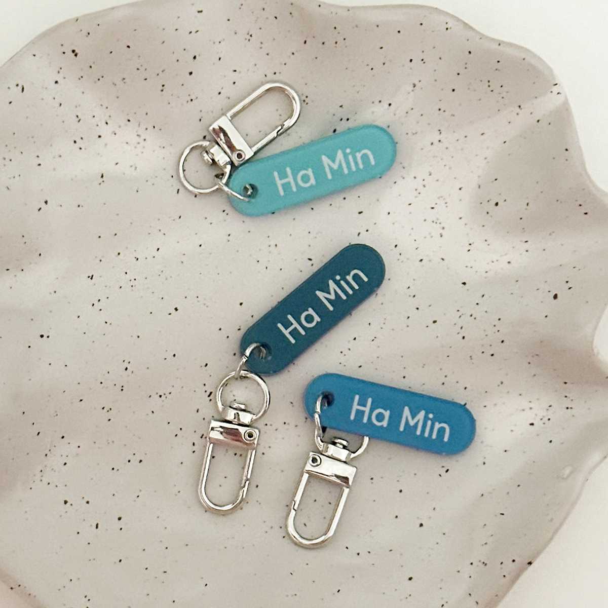 (15종) 심플 3개 1세트 아크릴 네임 키링 이름표 네임택 자동차 골프 어린이집 선물