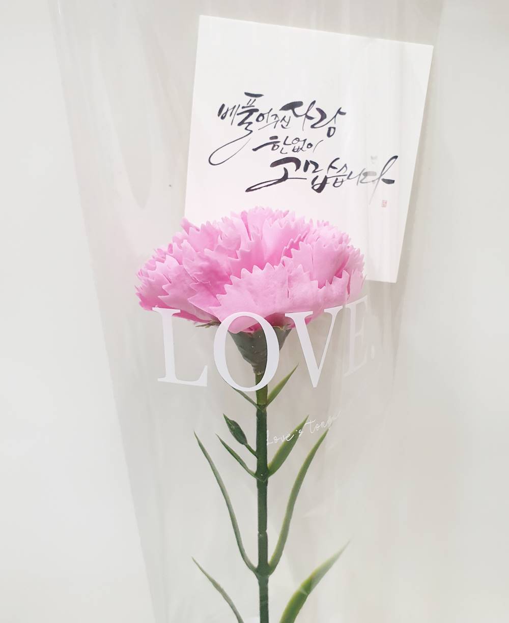 졸업식 한송이 비누꽃다발 장미 1송이 꽃다발 - 상세 이미지 3