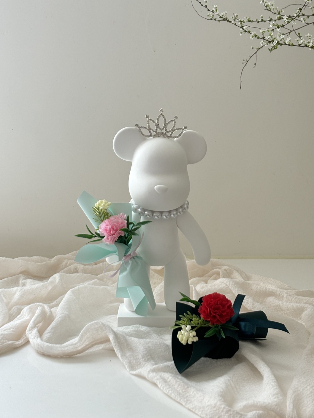 카네이션 빅베어브릭 대형 석고 방향제 선생님선물 어버이날 은은한비누꽃