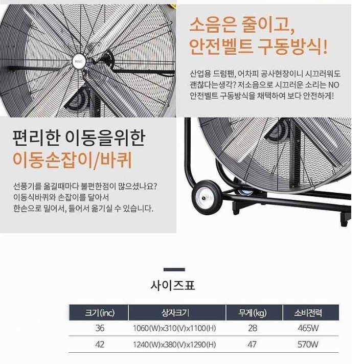 36인치 선풍기 대형 공장 선풍기 현장 현장용 작업용 공장용 선풍기 이미지 8