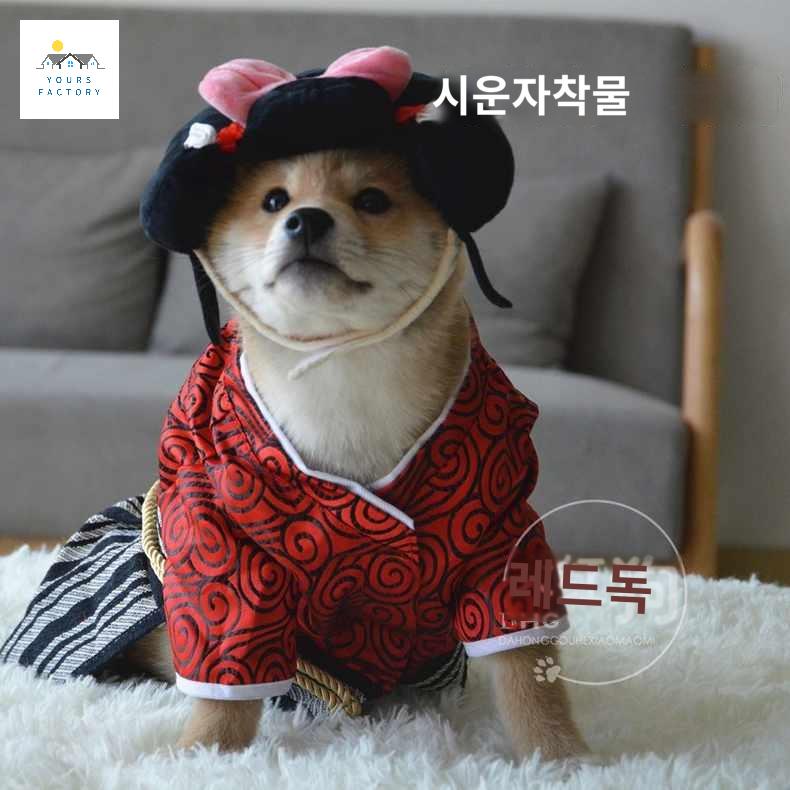 유카타 닌자 강아지 일본 고양이 옷 사무라이 기모노 - 상품 이미지