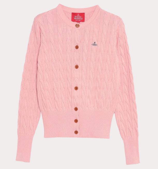 비비안웨스트우드 가디건 Organic cotton cable crew neck 505871884 - 상세 이미지 4