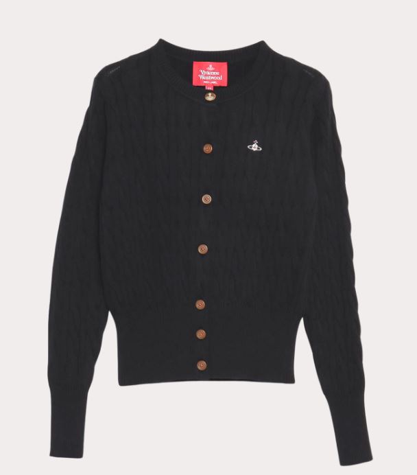 비비안웨스트우드 가디건 Organic cotton cable crew neck 505871884 - 상세 이미지 2