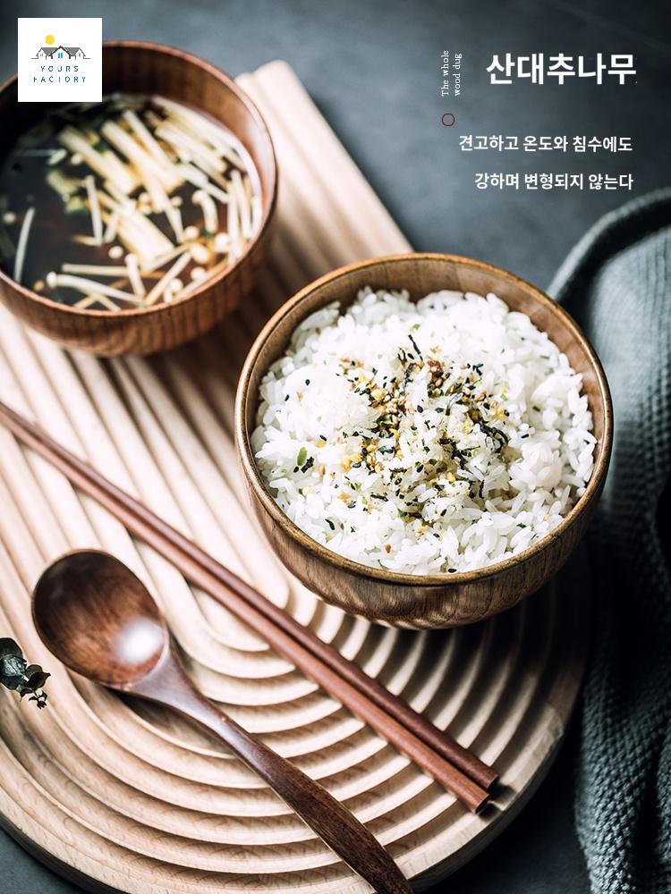 돈부리 가정식 밥 국 일본식기 나무 그릇 덮밥 텐동 - 상세 이미지 3