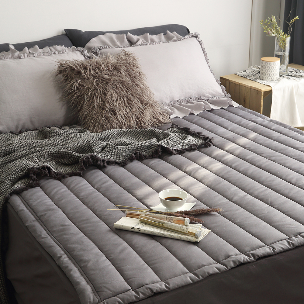 순면 두꺼운 라지킹 침대 매트리스 패드 차콜 LK