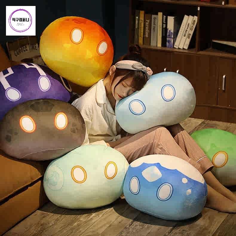 원형 쿠션 원신 슬라임 모찌 인형 볼 - 상품 이미지