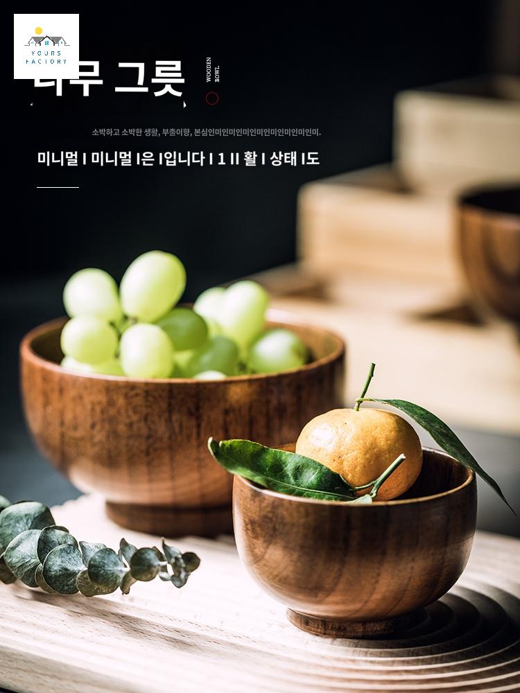 돈부리 가정식 밥 국 일본식기 나무 그릇 덮밥 텐동 - 상세 이미지 2