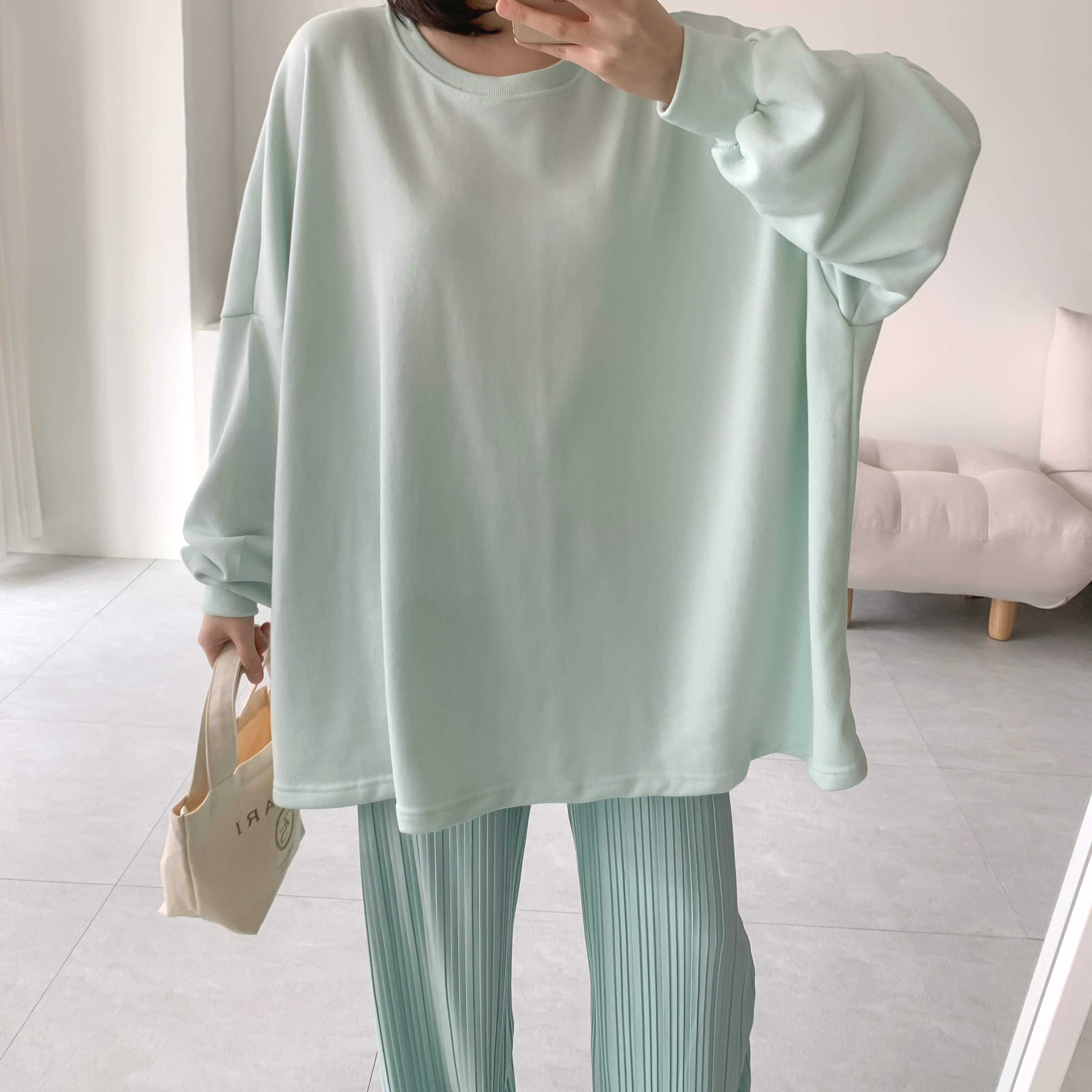 빅사이즈맨투맨 박스티 엉덩이덮는 77사이즈 이미지 8