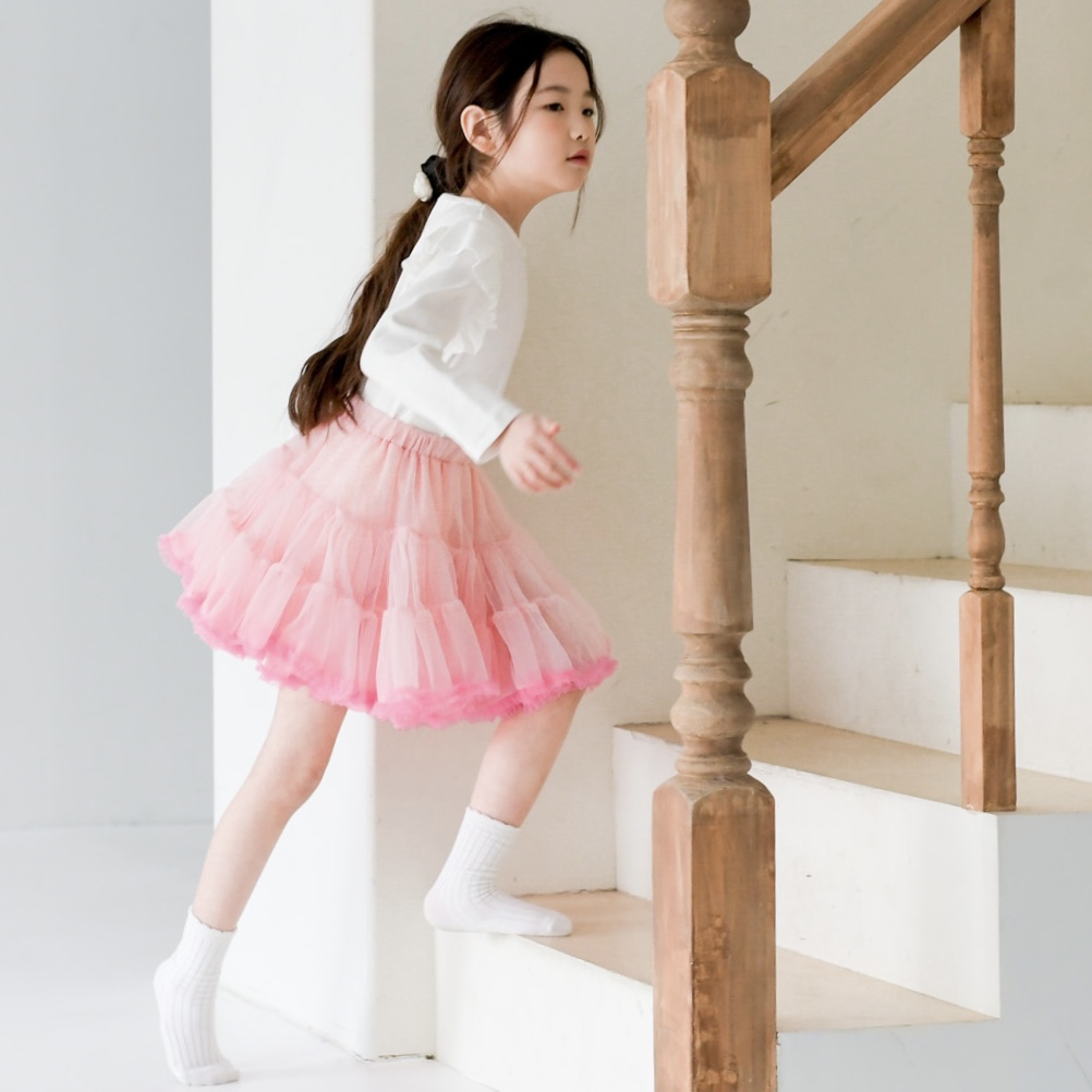 리사 프릴 티셔츠 아동 여아 유아 키즈 어린이 긴팔 기본티 봄 가을 초등학생 - 상세 이미지 4