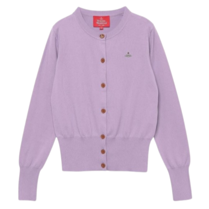 비비안웨스트우드 가디건 Organic cotton basic knit crew neck 505871882 - 메인 이미지