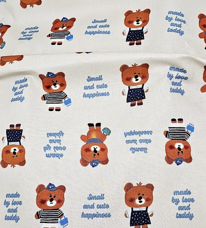 테디곰 에코백 데일리 자체제작 순면 숄더 가방 상세 이미지 2