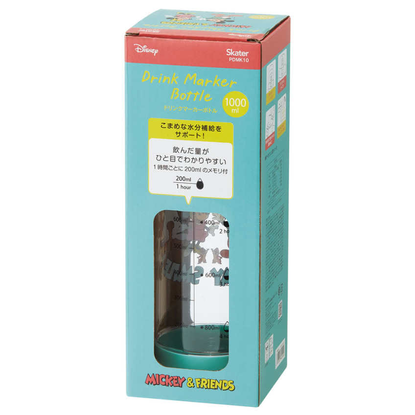 [발주상품 2~4 영업일 후 발송예정] 스케이터 미키마우스 캐릭터 드링크 마커 보틀 1000ml PDMK10 - 주방·식기 - 하카타몰