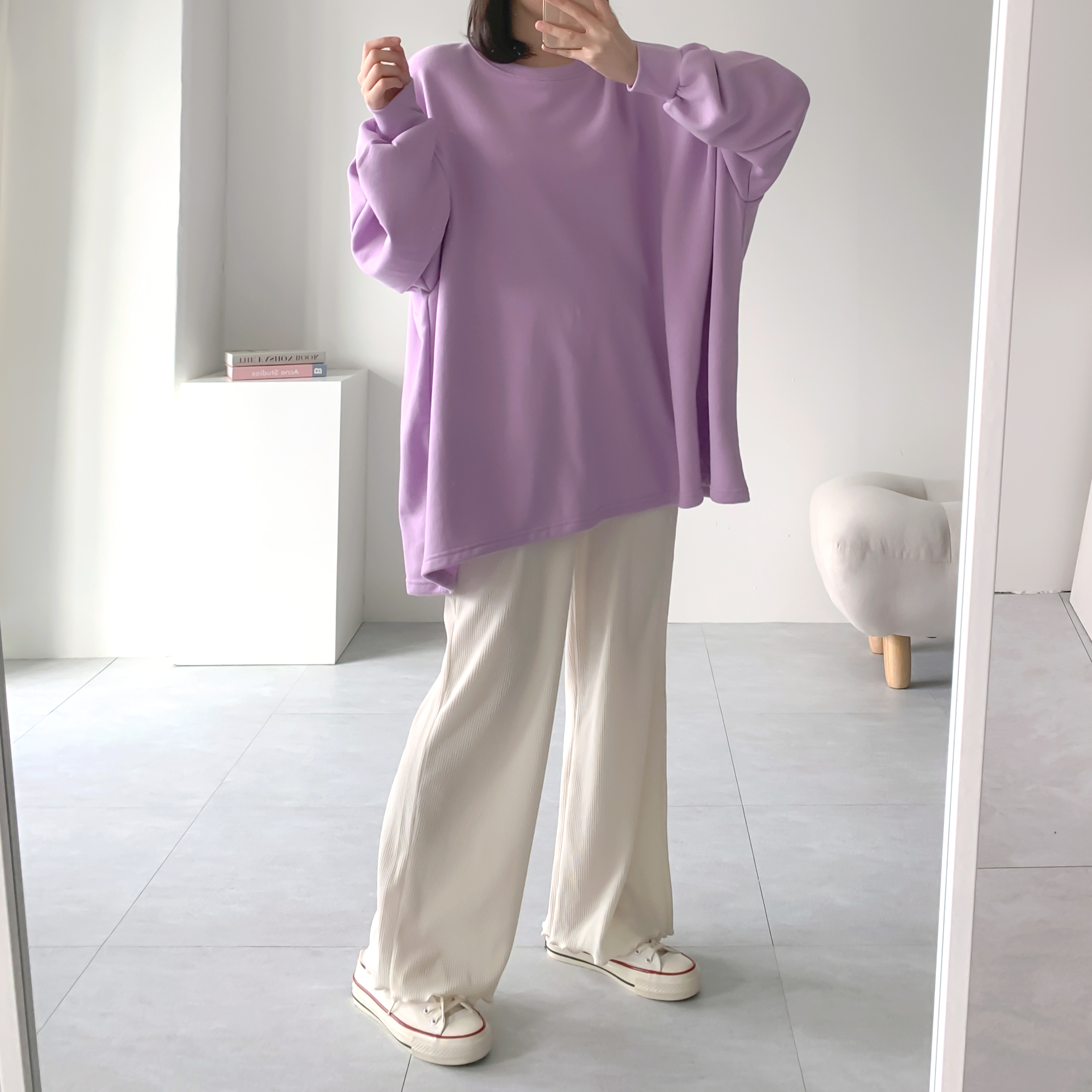 빅사이즈맨투맨 박스티 엉덩이덮는 77사이즈 - 상세 이미지 4
