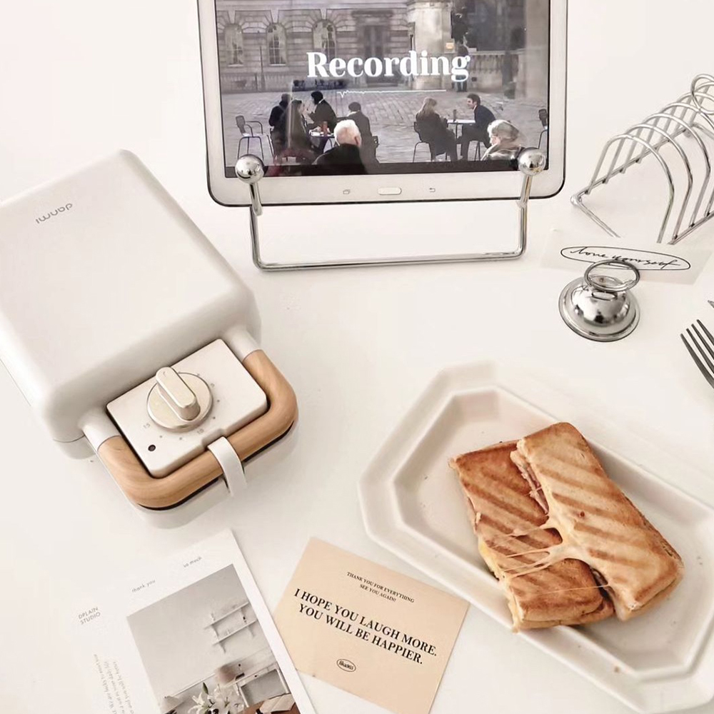 단미 와플 메이커 기계 크로플 샌드위치 붕어빵 파니니 1구 타이머 SAN03