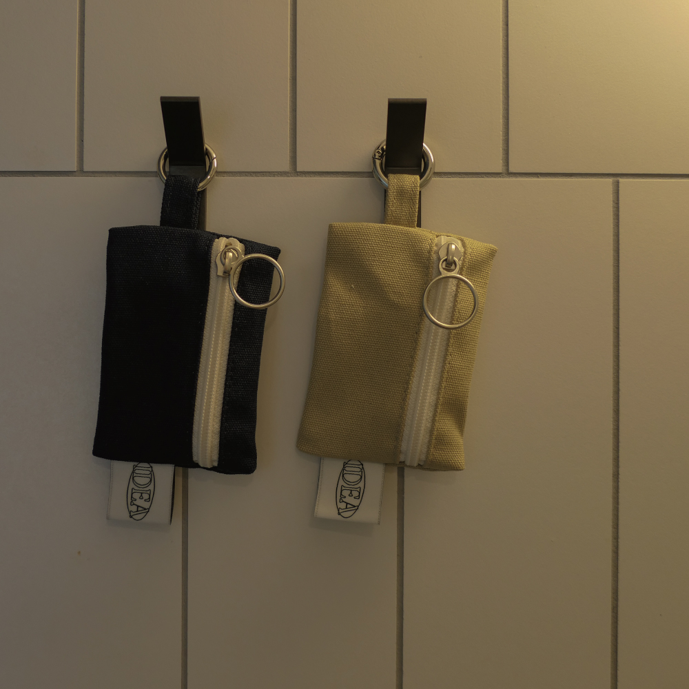 아해노아 캔버스 파우치 Canvas Pouch 에어팟 동전 코인 카드 미니 지갑 케이스 키링 - 상품 이미지