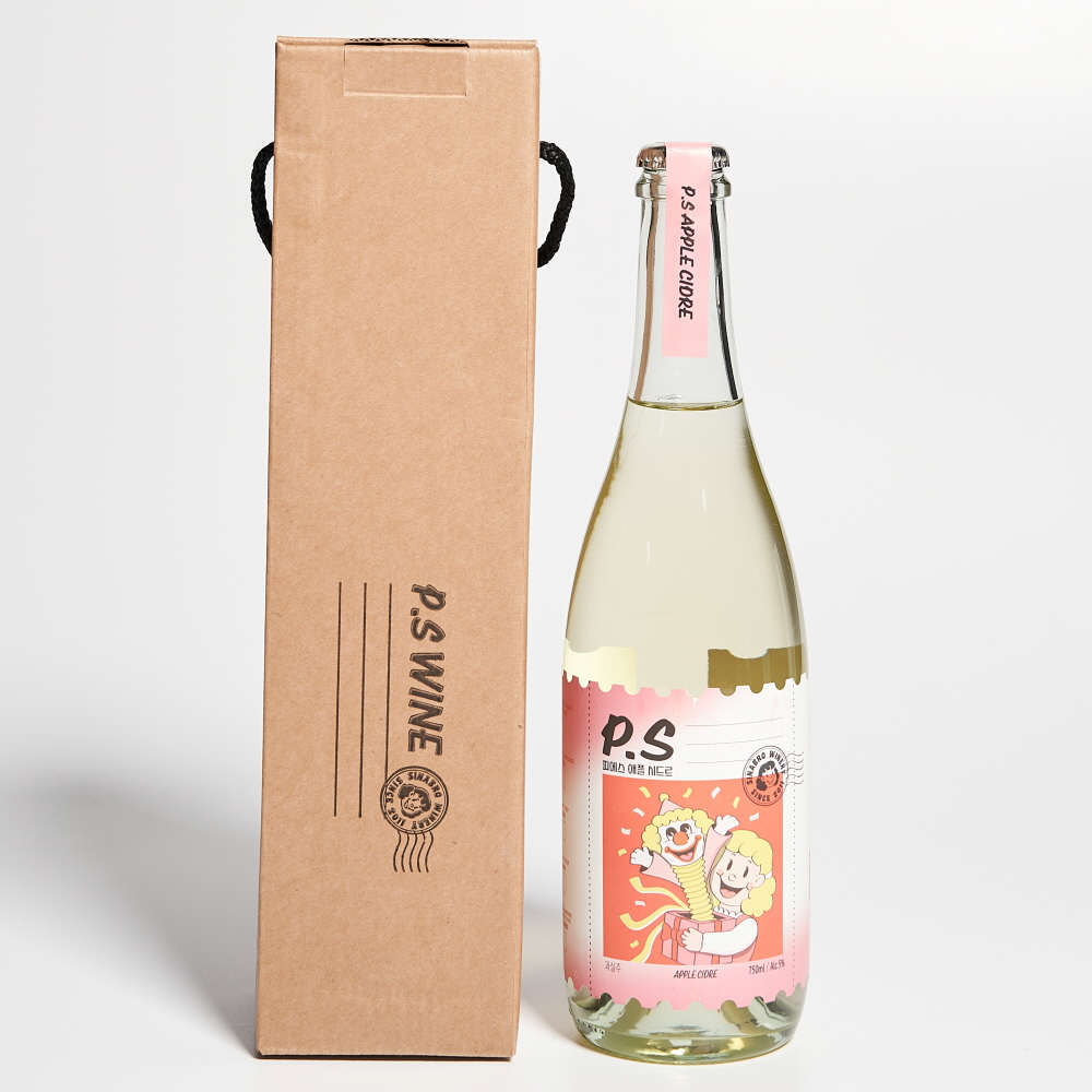 시나브로 피에스 애플 시드르 5도 750ml 사과 스파클링 와인 (케이스포함) - 상품 이미지