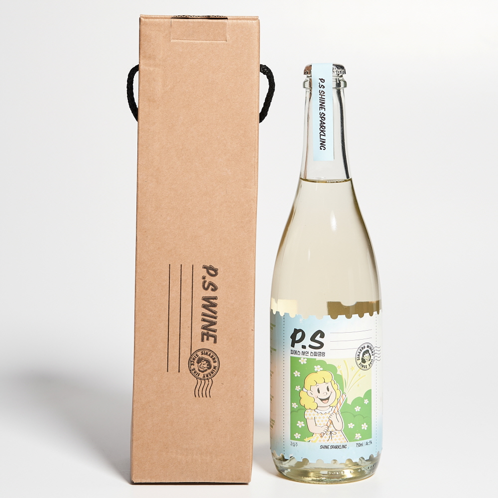 시나브로 피에스 샤인 스파클링 와인 5도 750ml 청포도와인 (케이스포함)