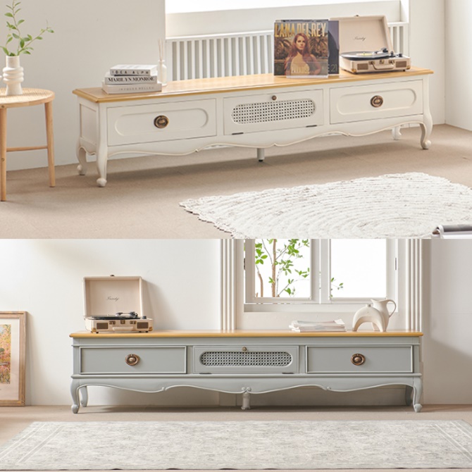 엔틱 거실장 원목거실TV장식장 고급거실장 서랍형 거실장