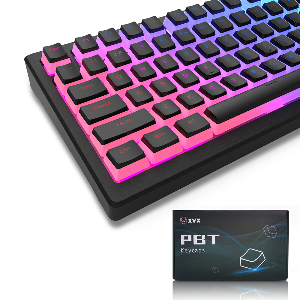 푸딩 투명 키캡 블랙 LED RGB 반투명 OEM PBT 커스컴 키보드키캡 - 상세 이미지 3