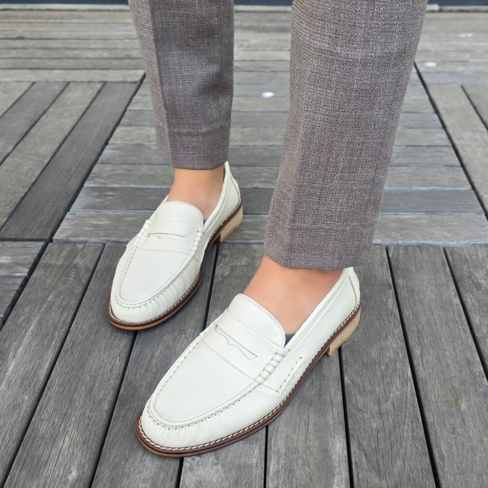 맞춤수제화 발이편한 고트가죽 페니 로퍼 웨딩촬영구두 240 290mm