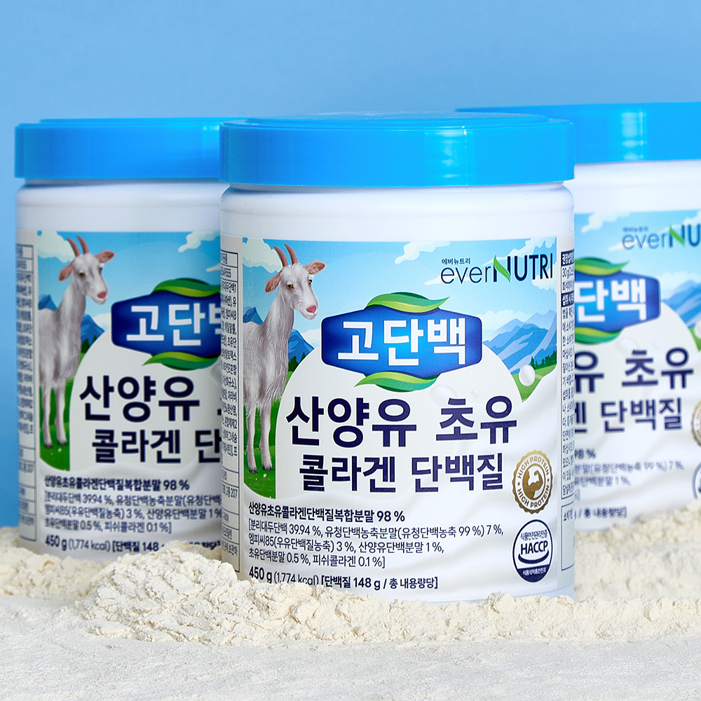 에버뉴트리 고단백 산양유 초유 콜라겐 단백질 450g, 3개 이미지 2