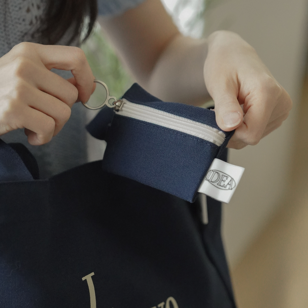 아해노아 캔버스 파우치 Canvas Pouch 에어팟 동전 코인 카드 미니 지갑 케이스 키링 - 상세 이미지 2