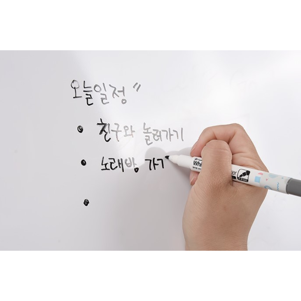 자석 3색 보드마카 세트 화이트보드 칠판 자석형 마카 흑 청 적 - 상세 이미지 4