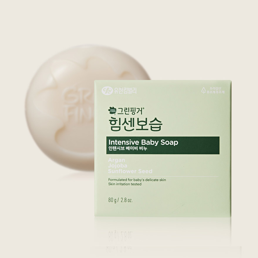 [1+1] 그린핑거 힘센보습 인텐시브 베이비 비누 블루베리 바닐라향 80g / 유아, 아기세안, 아기목욕비누, 신생아 - 상세 이미지 3