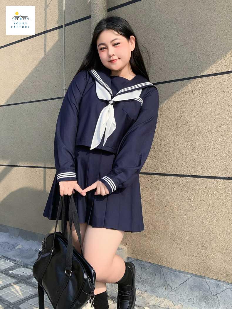 졸업사진 세라복 교복 일본 유니폼 빅사이즈 학원 복 특대 - 상품 이미지