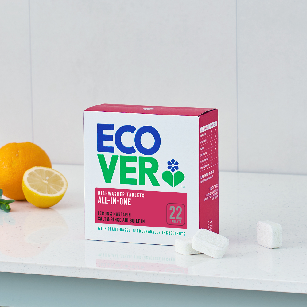 에코버 올인원 식기세척기세제 레몬 만다린 22개입, 1개