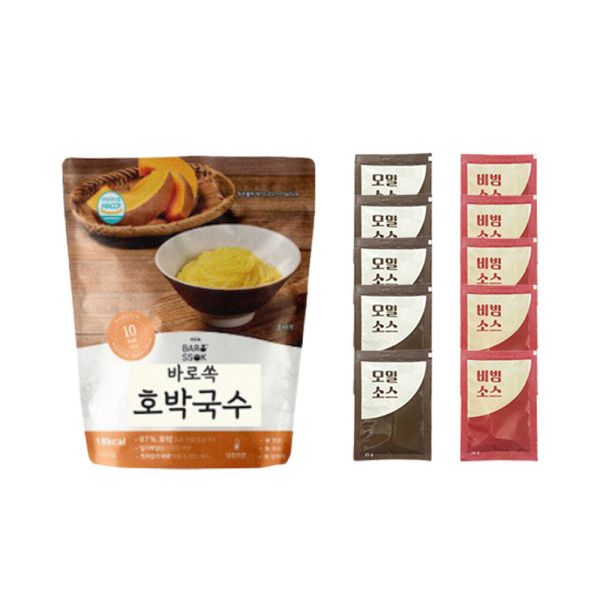 바로쏙 호박국수 10팩+비빔소스5+메밀소스5 : 하얀만물상