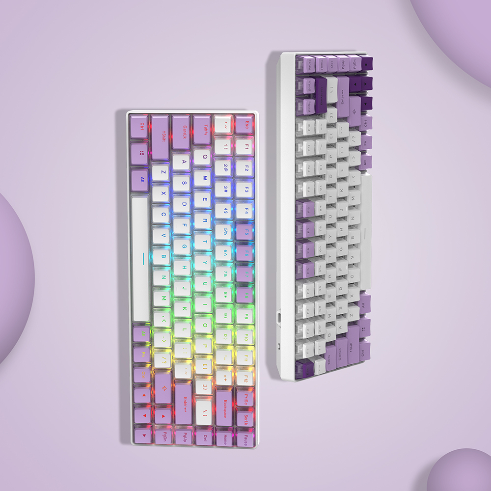 푸딩 투명 키캡 퍼플 LED RGB 반투명 OEM PBT 커스컴 키보드키캡 - 상세 이미지 4