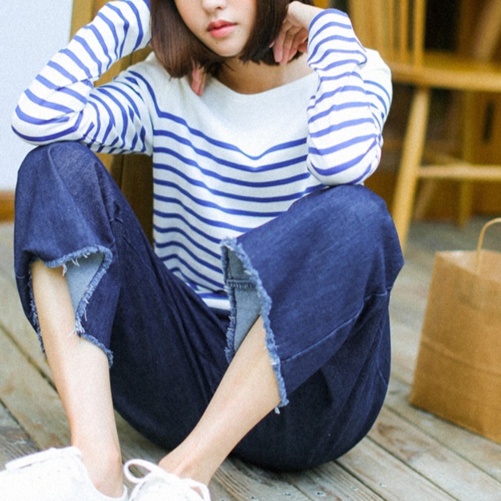 웨딩임파서블 10회 전종서 스트라이프 티셔츠 캐주얼 봄 데일리 옷 패션 의상 하이드 이보영 - 메인 이미지
