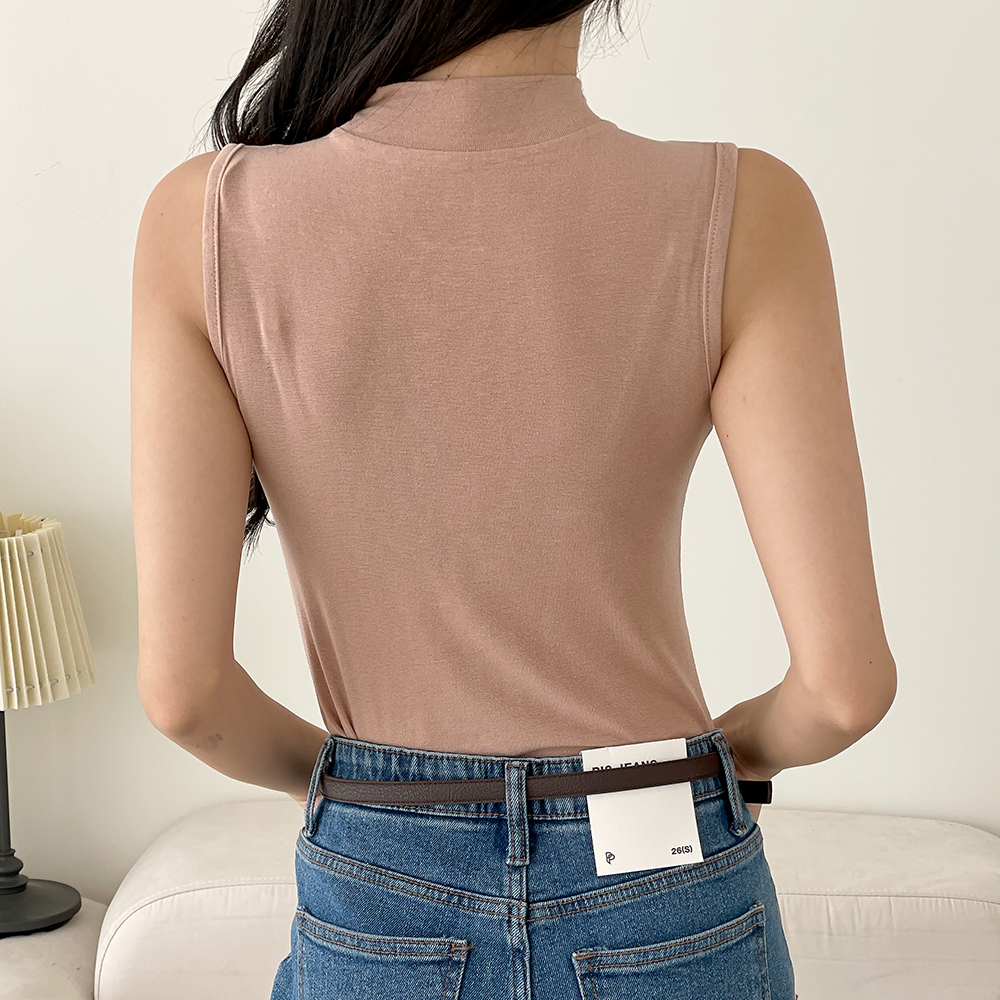 레이온 민소매 이너웨어 추천 얇은 시스루 폴라티 후기 여성 의류