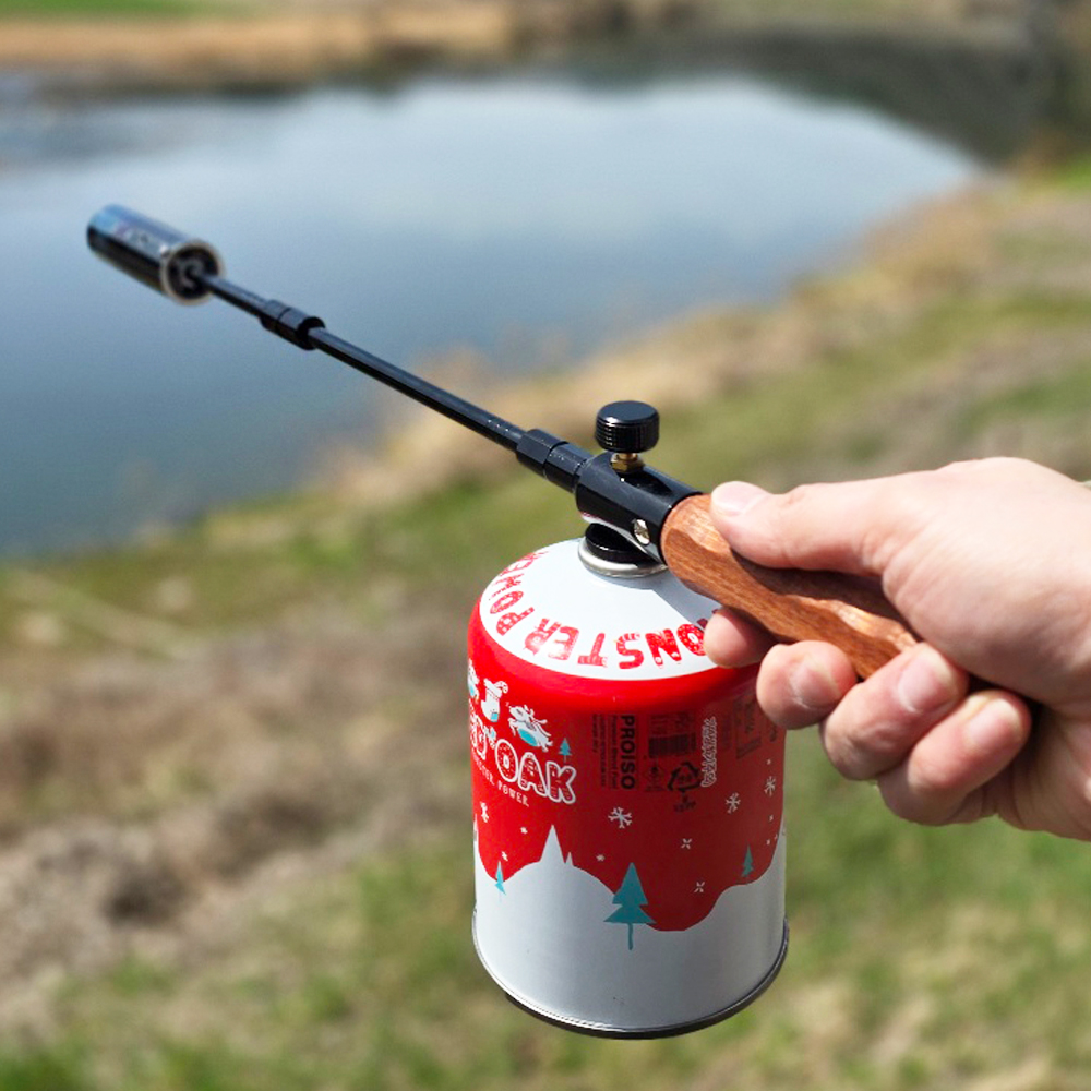 모아이캠핑 3단 분리 롱토치 이소 부탄가스 겸용 고화력 토치 풀세트