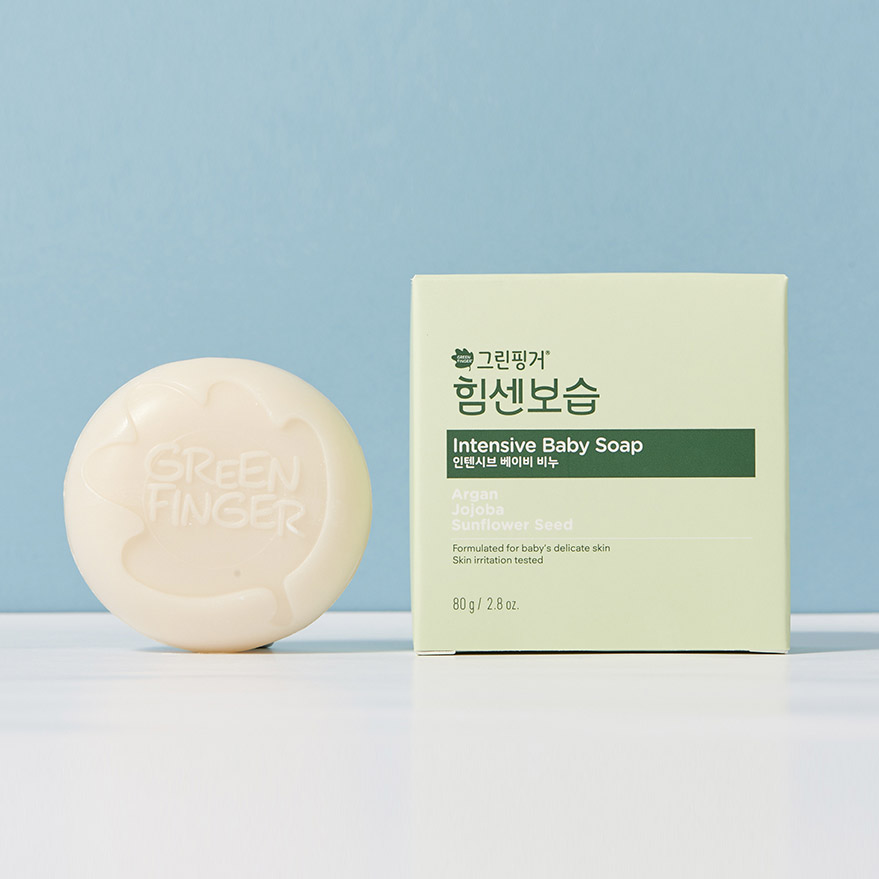 [1+1] 그린핑거 힘센보습 인텐시브 베이비 비누 블루베리 바닐라향 80g / 유아, 아기세안, 아기목욕비누, 신생아 - 상세 이미지 5
