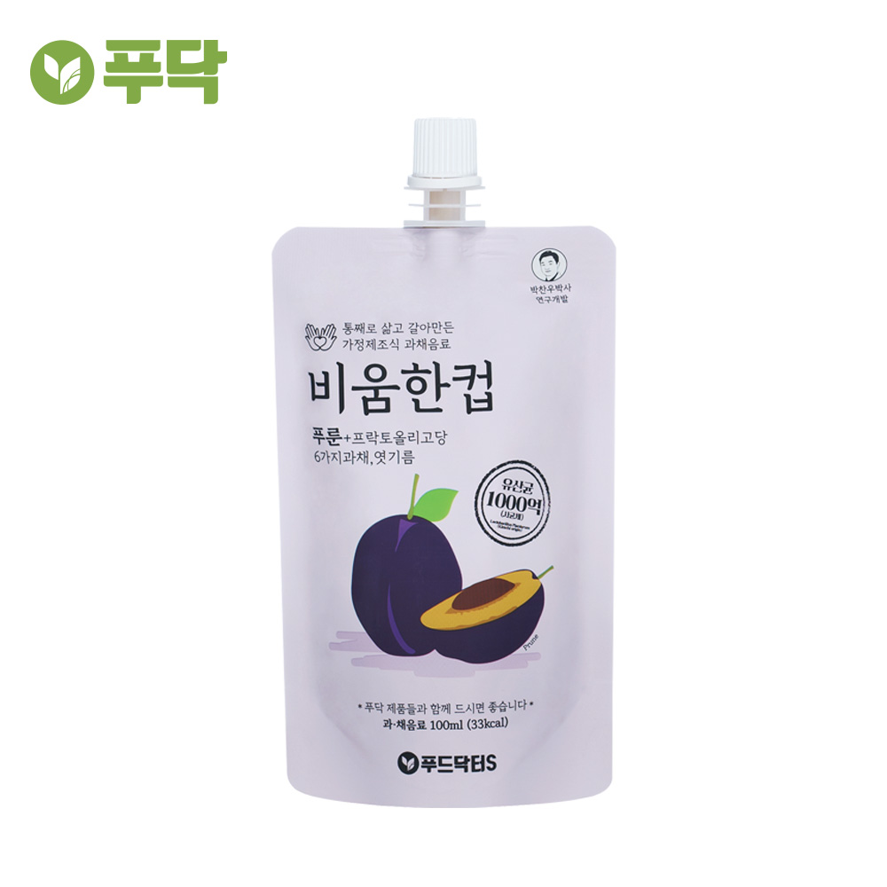 푸닥비움한컵 - 클렌즈 클린주스 유산균 푸룬주스 100ml 30팩 푸드닥터 클린쥬스 - 상세 이미지 2