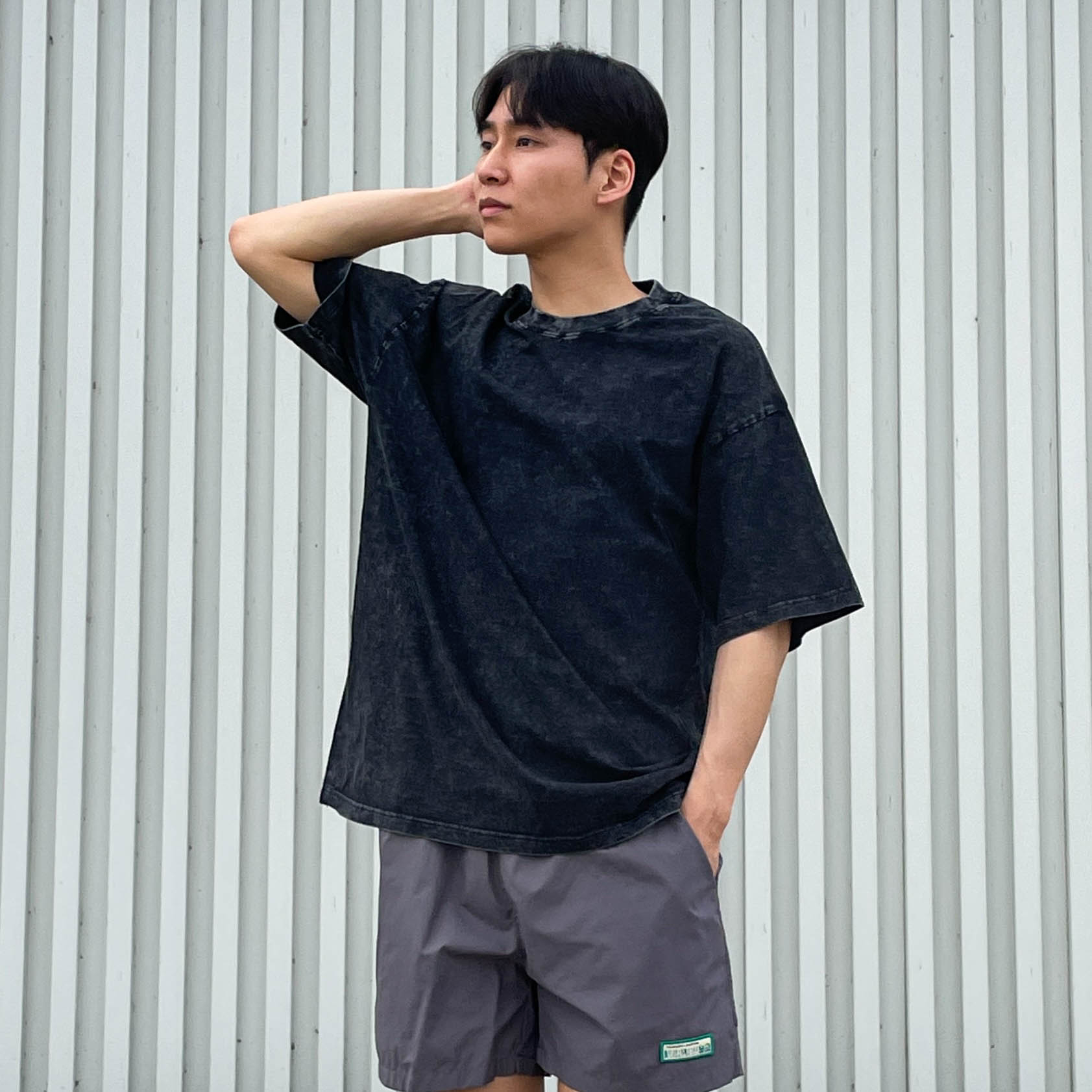 피그먼트반팔 남자빈티지반팔 헬스오버핏반팔 - 상세 이미지 2