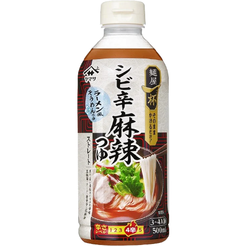 야마사 멘야 잇빠이 시비카라 마라 쯔유 소스 500ml - 상품 이미지