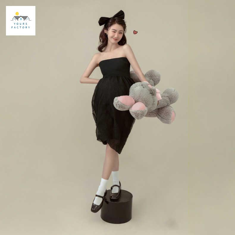 만삭화보 블랙 드레스 촬영 만삭사진의상 - 상세 이미지 3