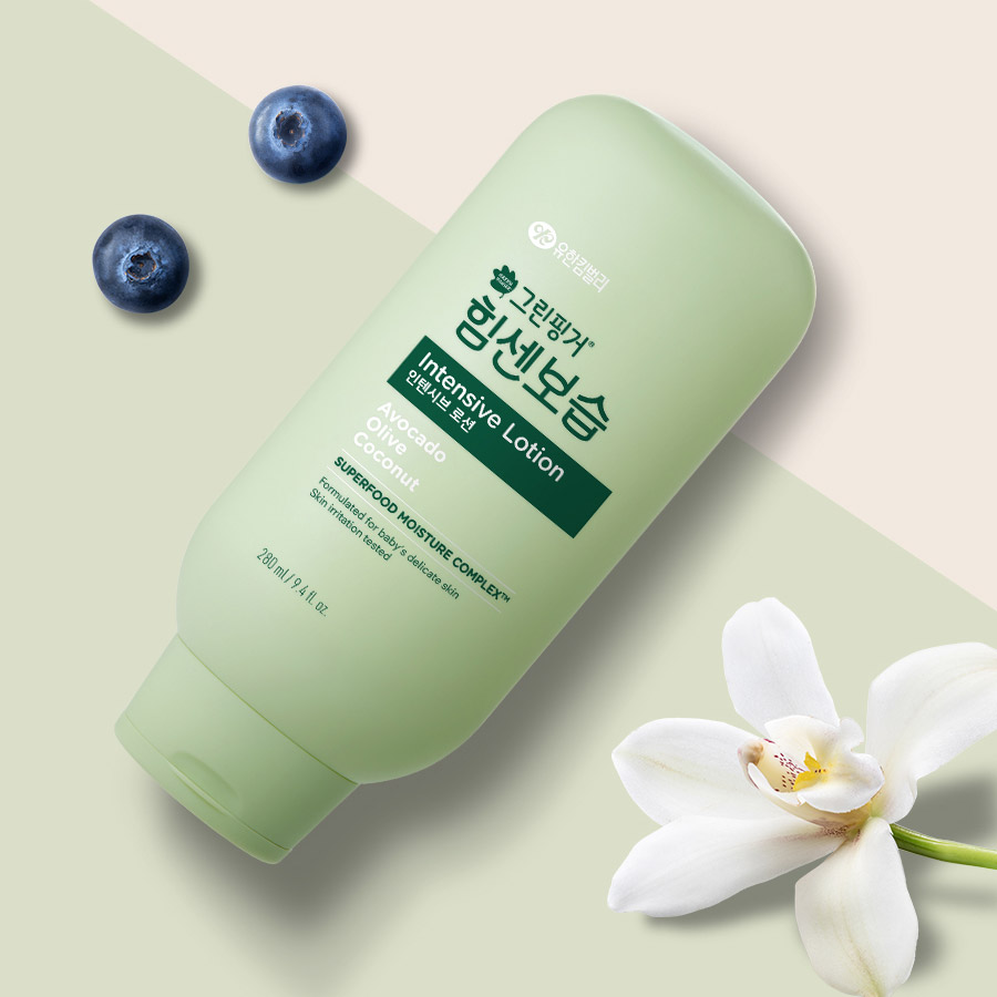 그린핑거 힘센보습 인텐시브 로션 블루베리 바닐라향 280ml x 1EA / 유아, 어린이, 베이비 로션, 신생아 - 상세 이미지 4