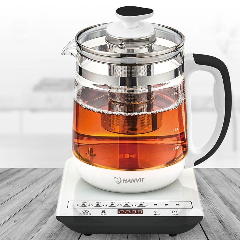 분유포트 보온 티 전기포트 투명 무선전기주전자