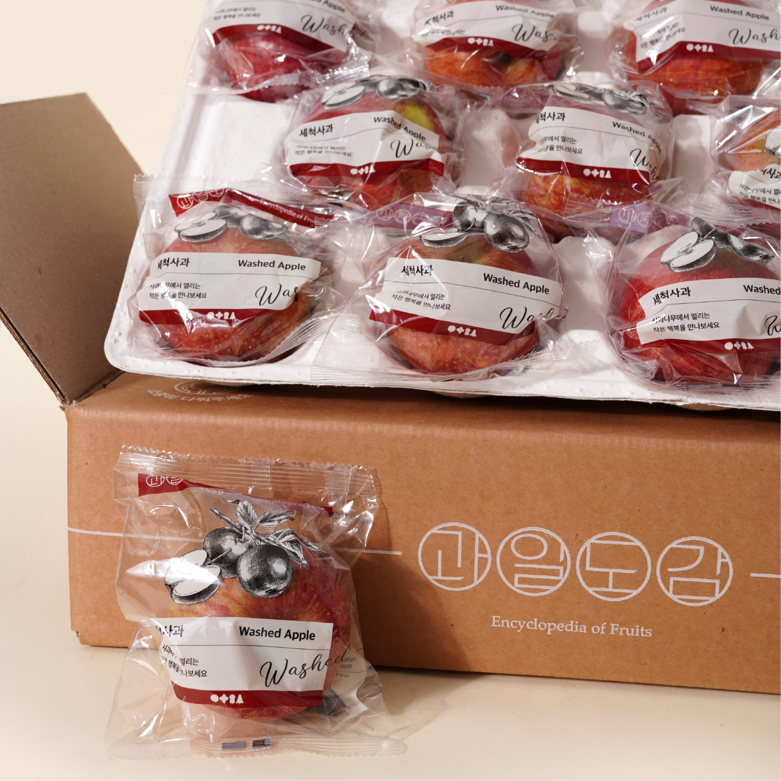과일도감 사과 정품 못난이 가정용 부사 골드 세척사과 천홍 미니사과 1kg(팩) 2kg 2.5kg - 상세 이미지 2