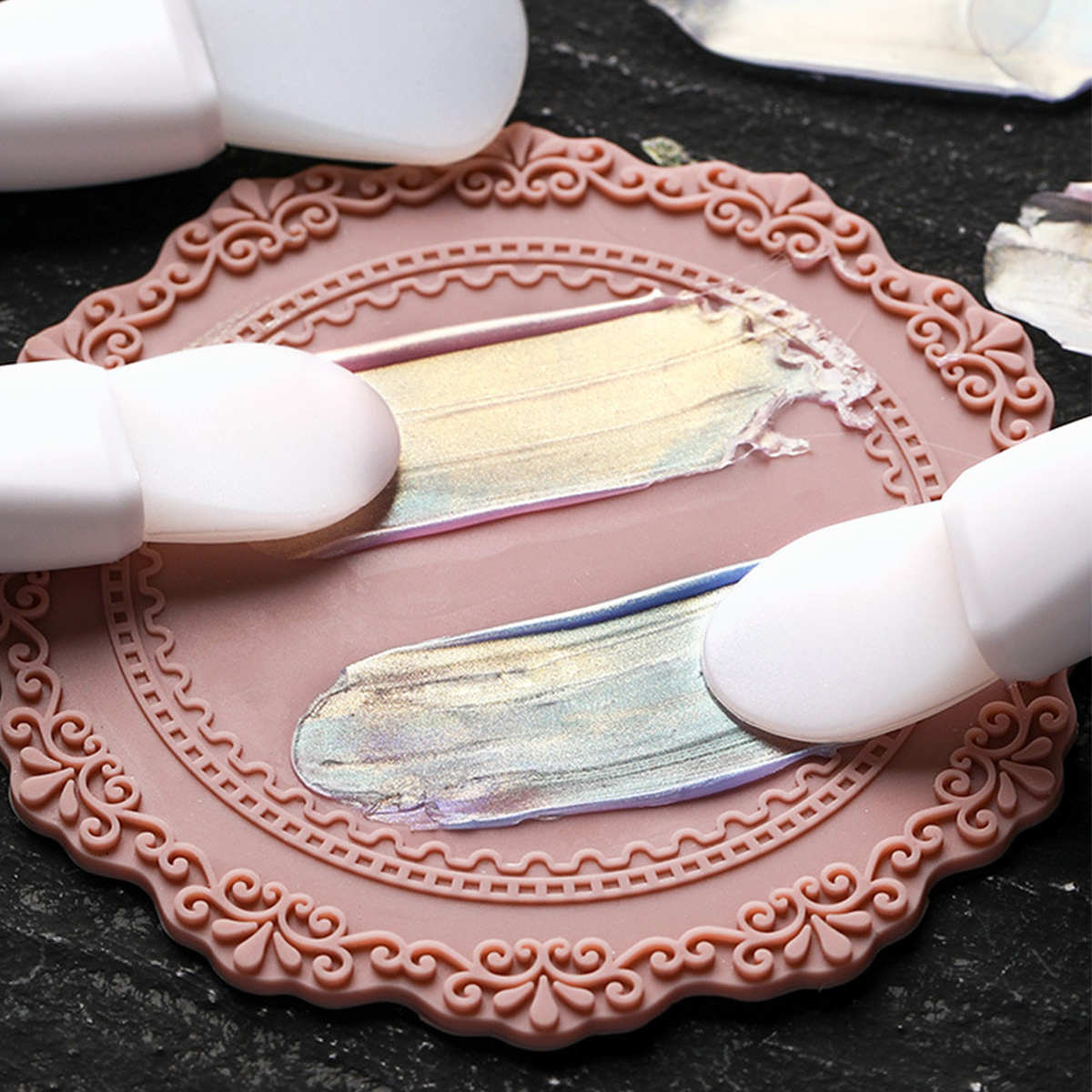 실링왁스 스푼 주걱 잔여왁스 간편 제거 실리콘 원형