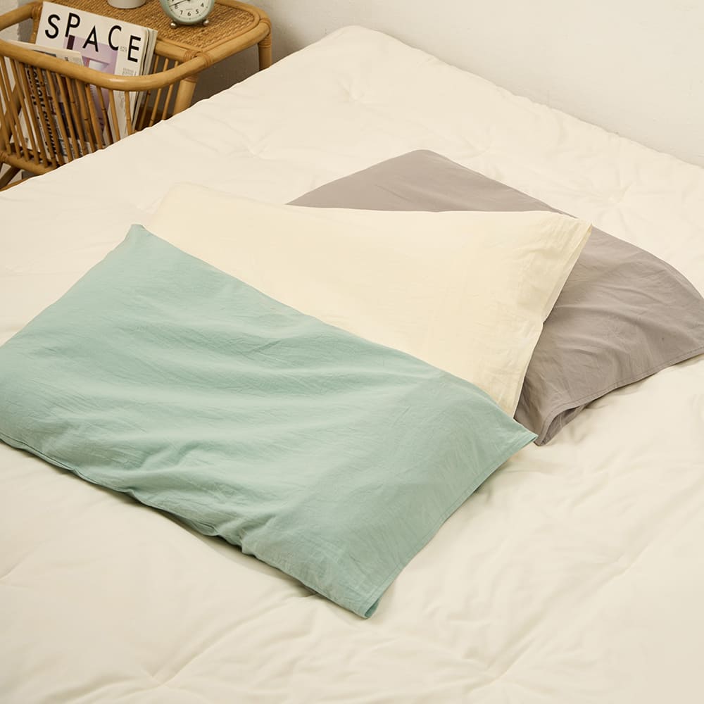 에코 순면 베개커버 성인/주니어 (4color)