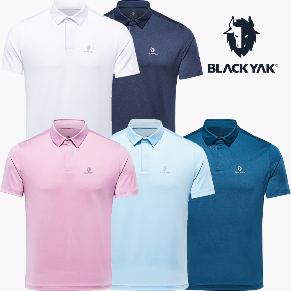 블랙야크 기능성 냉감 쿨티 남성 무지반팔 카라티