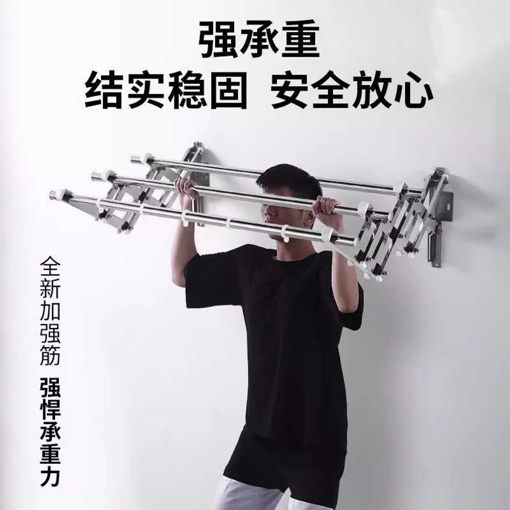 벽걸이 실내 수건 벽부착 빨래건조대 접이식 베란다 - 상세 이미지 5