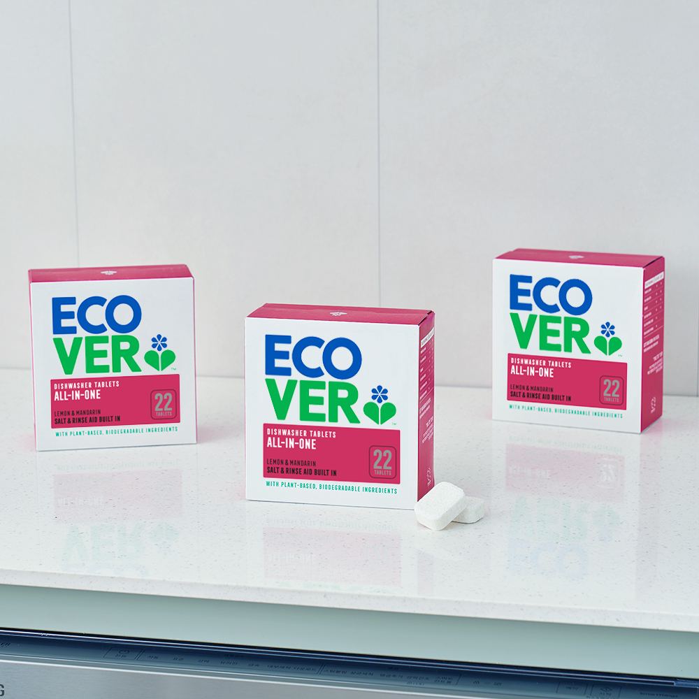에코버 올인원 식기세척기세제 레몬 만다린 22개입, 3개