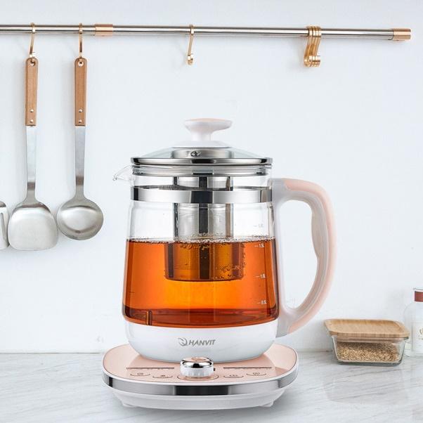 투명 무선전기주전자 분유포트 차 전기포트 1.8L